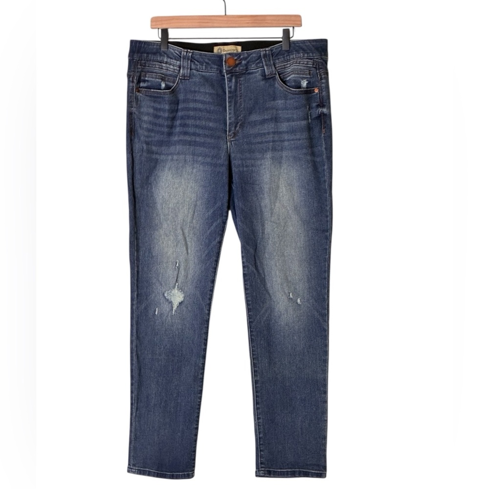 Democracy | LIKE NEW Ab Technology high rise ankle distressed skinny jeans sz 16